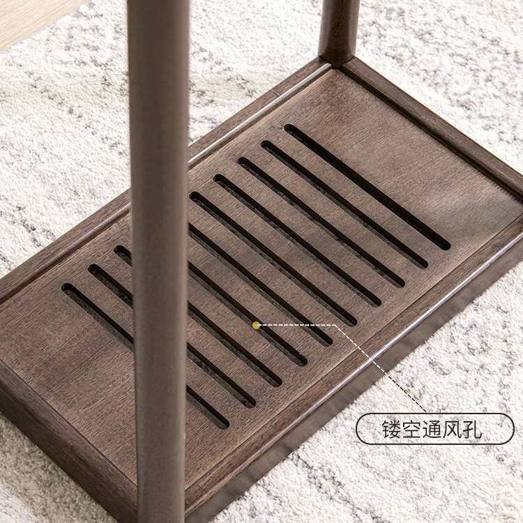 实木电脑主机托架多层落地底座移动托盘架打印机台式机箱置物架子