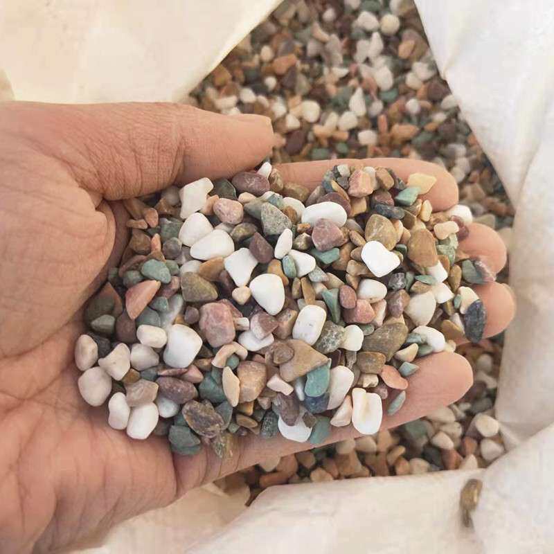五彩卵石鱼缸铺底石水族造景溪沙过滤用鹅卵石水处理滤料五彩石子