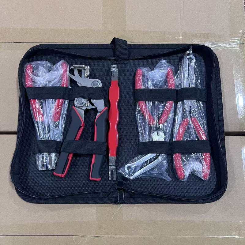 汽修工具卡扣钳5PC套装汽车内饰塑料圆钉卡扣起子跨境爆款品卡钳