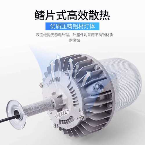 亚明led防爆三防灯隔爆型工业照明防水防尘弯杆壁式厂房平台灯50W