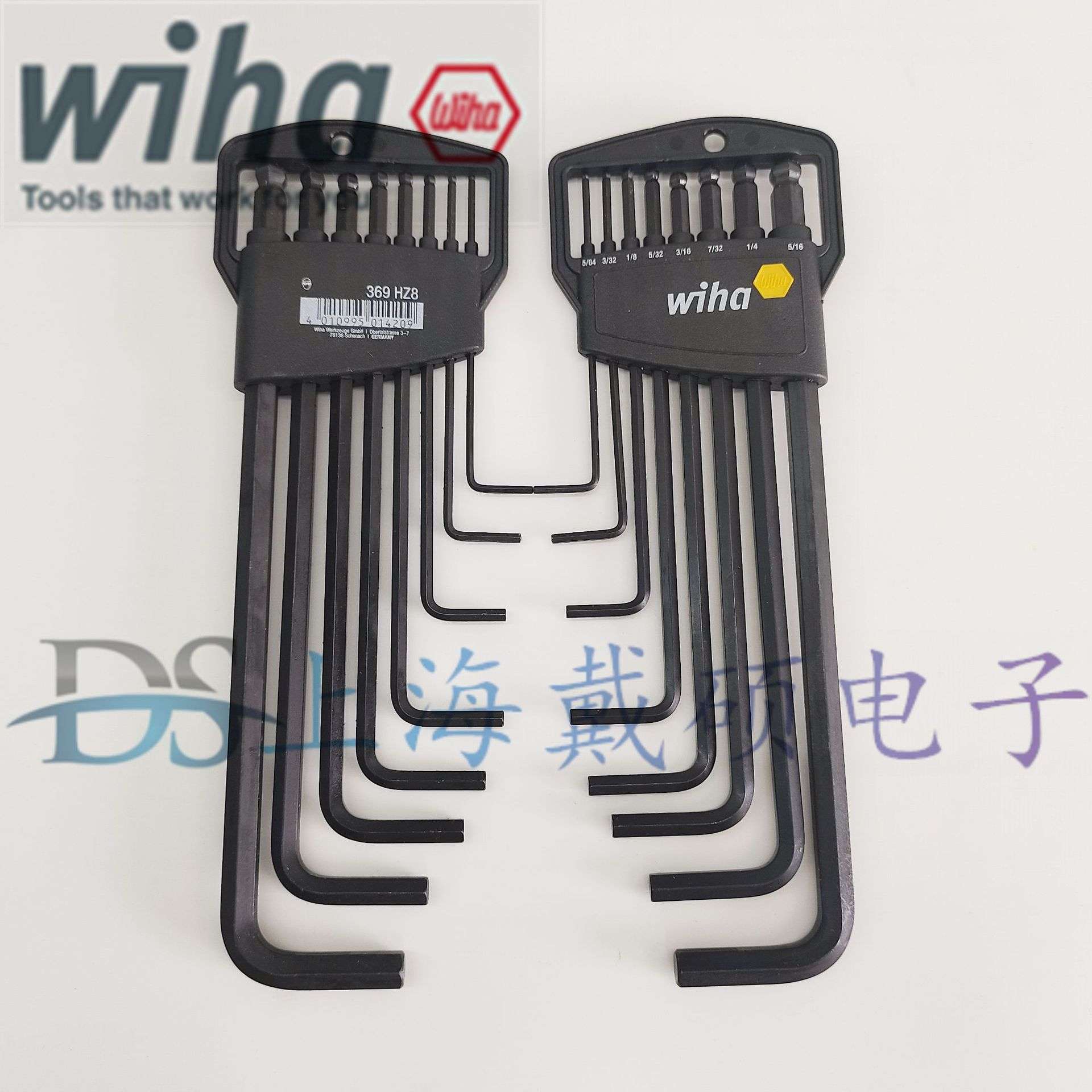 德国 Wiha威汉 01420 工具经典L型内六角扳手8件套套装