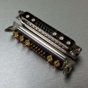 D-SUB电源17W5射频直插公头 射频同轴17W5公座连接器 实心级插头