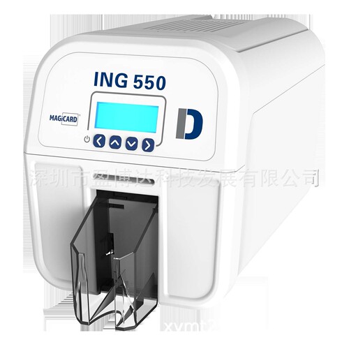 跨境证卡打印机美吉卡ING550考勤卡打印机厂牌卡打印厂证卡制卡机