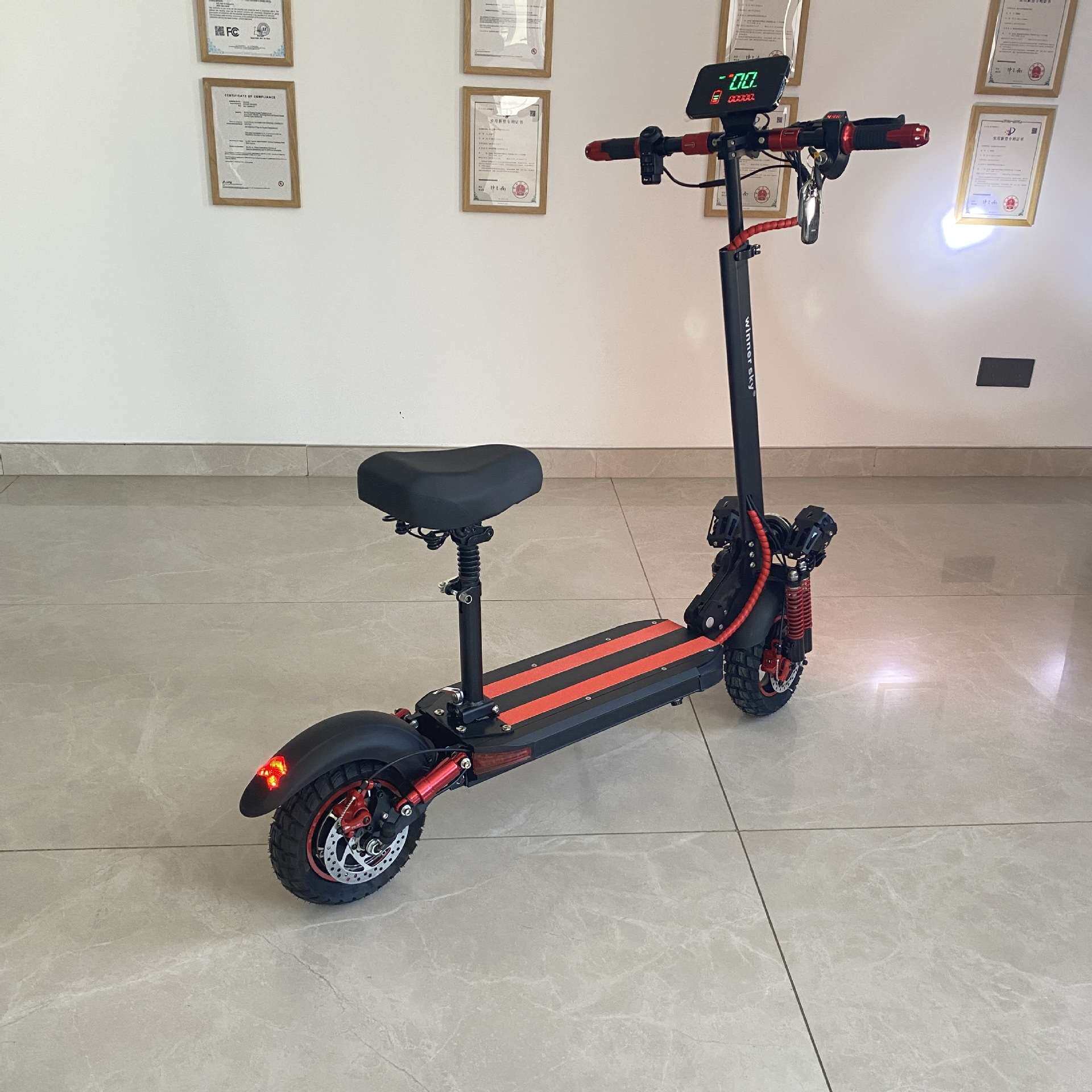 LX-K2PRO11寸电动滑板车48V铝合金代步车折叠便携双驱户外越野便