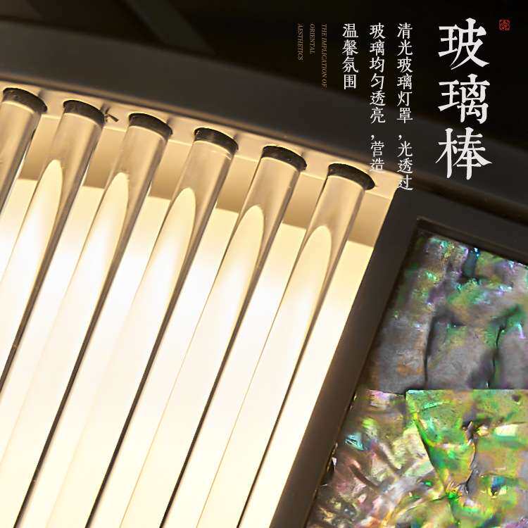 新中式全铜客厅吊灯茶室灯简约卧室餐厅灯2024年新款高端别墅灯具