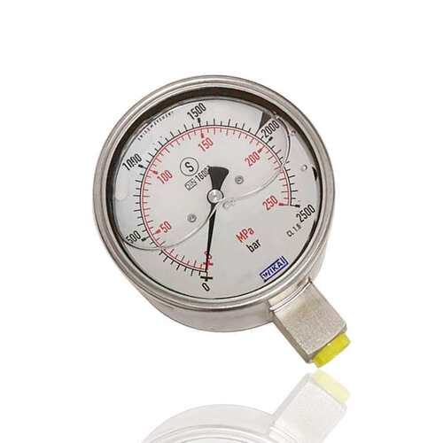 WIKA威卡超高压耐震压力表径向内牙全钢YN100BF 250MPA UNF9/16