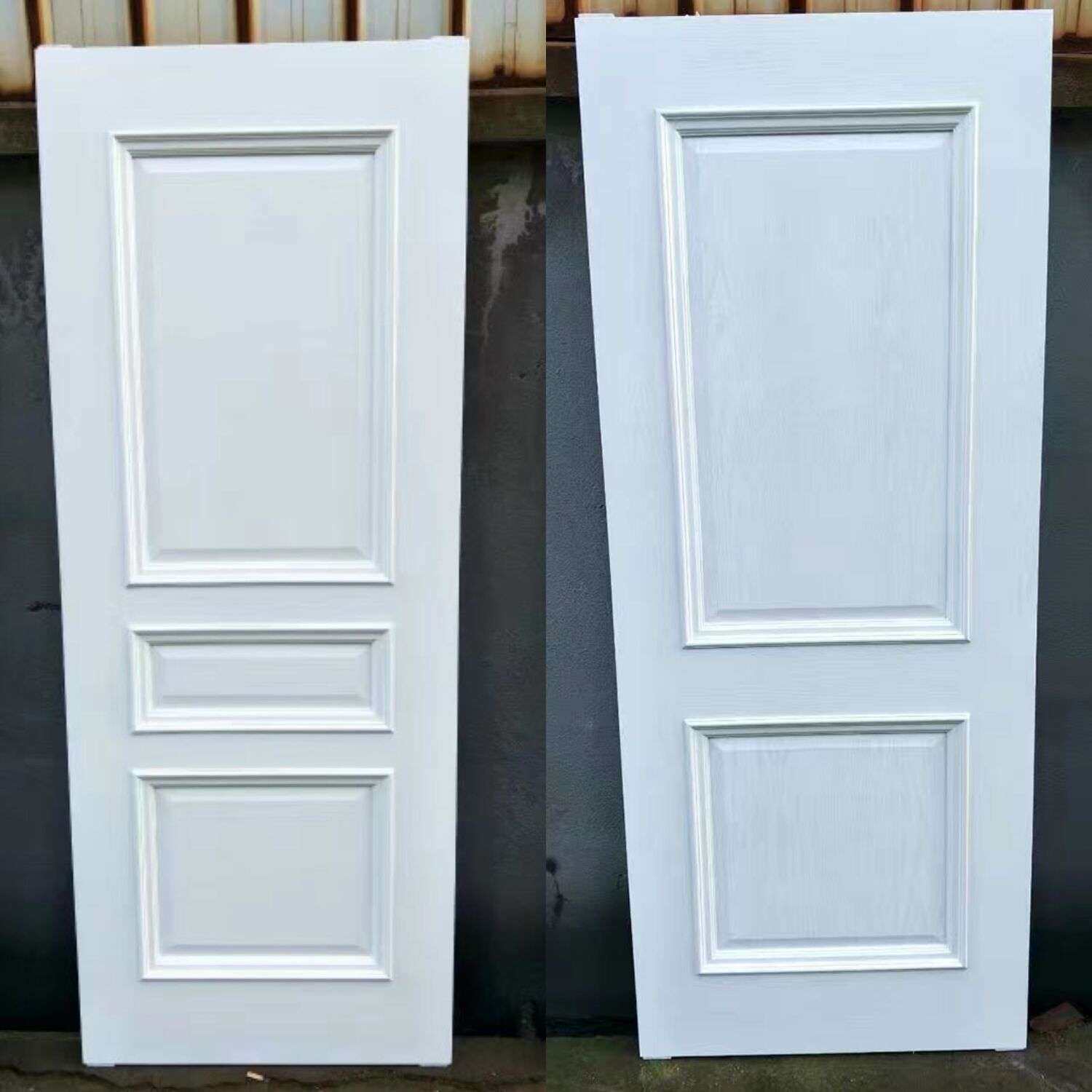 厂家可订 家用实木复合门 防水复古玻璃浴室门 中式仿古卫生间门