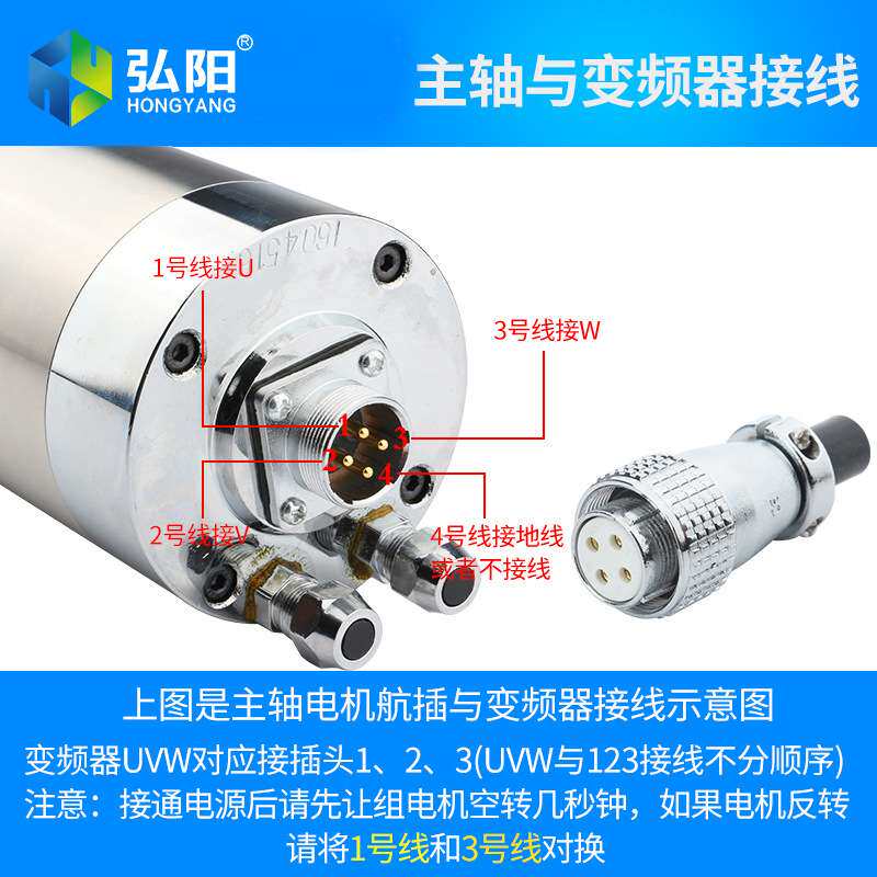 2.2KW昌盛雕刻机主轴电机Φ80*238水冷木工精雕高速电主轴动力头
