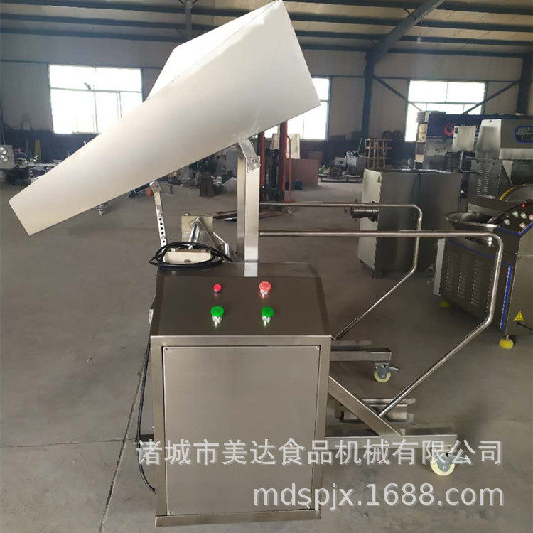 真空滚揉配套提升机 移动式液压上料机 拌馅机上料设备现货供应图片