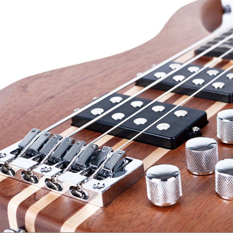 连体电贝斯厂家直销 24品沙比利实木电贝斯主动拾音Bass