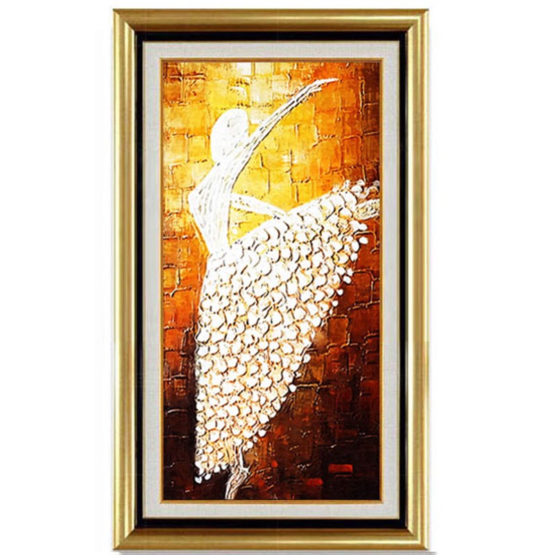 有框装饰画竖版油画浮雕树脂画立体装饰画 壁画 玄关挂画发财树