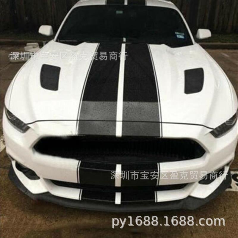 Y-327车头盖贴纸整车条纹车身贴纸 汽车引擎盖改装装饰拉花贴花