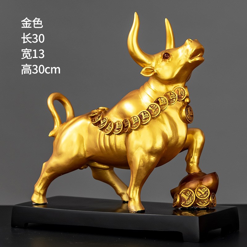 金牛牛气冲天红酒架摆件招财牛年吉祥物酒柜装饰品雕塑小工艺