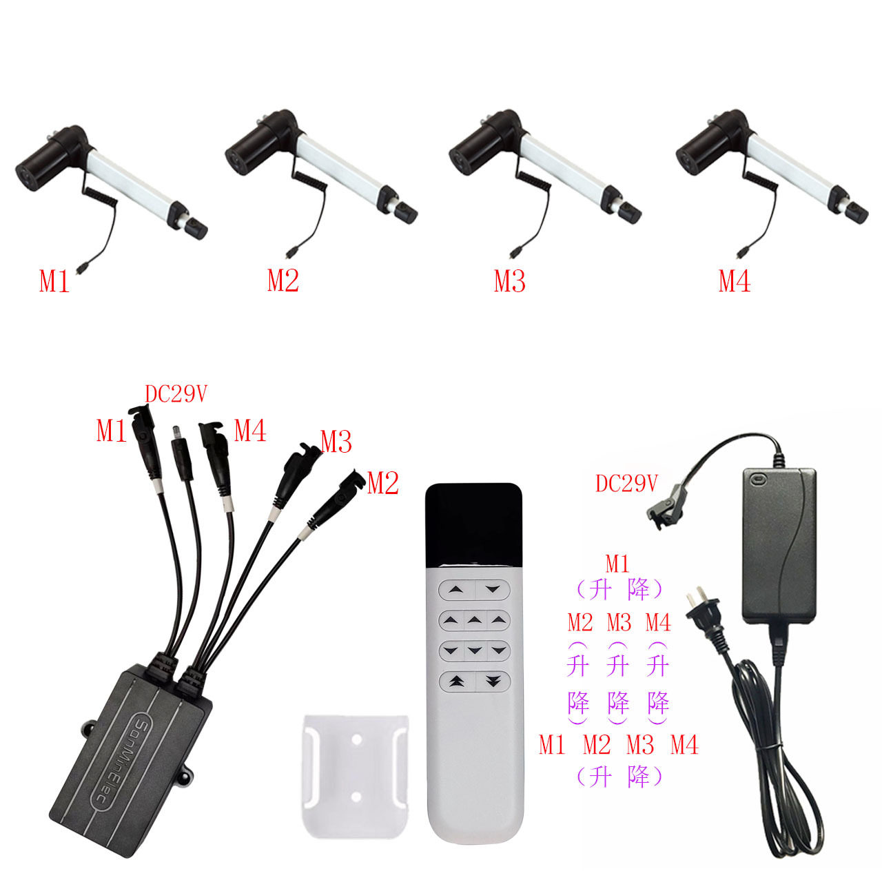 电动床2.4G无线遥控开窗器
