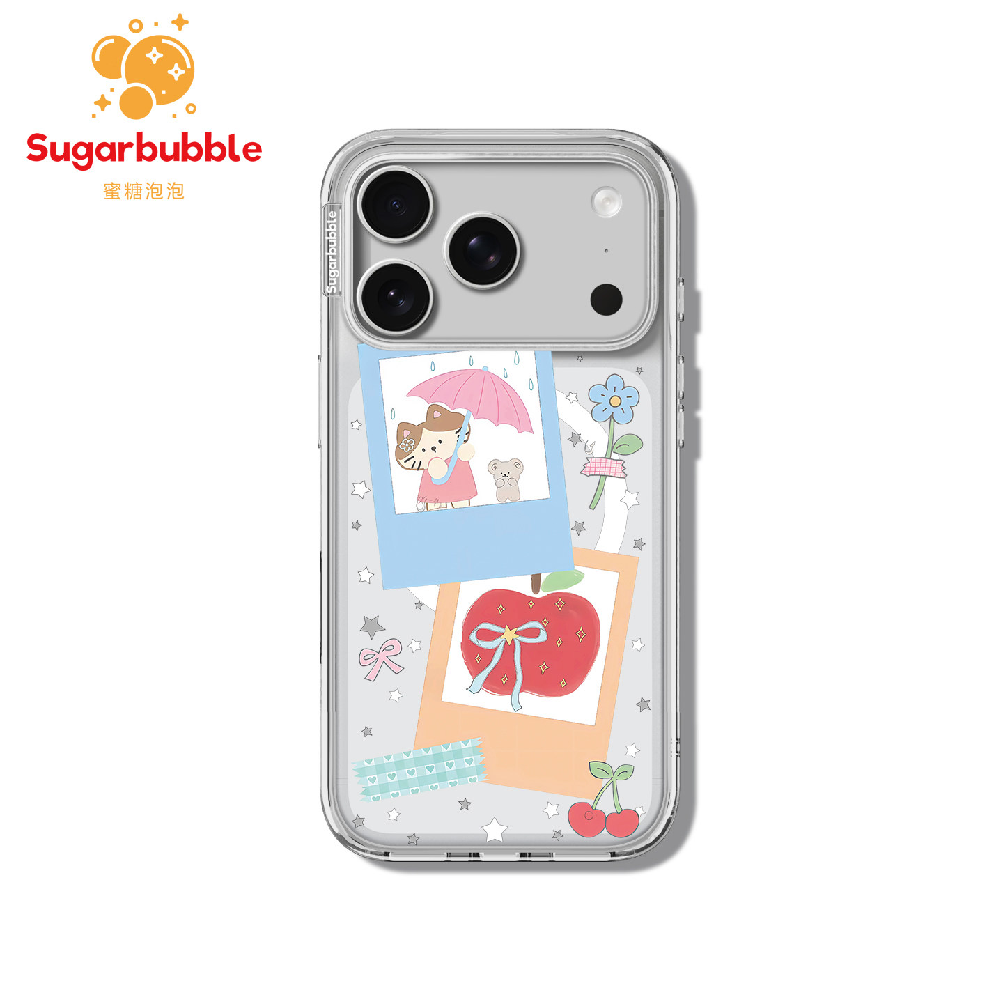 【Suggarbubble】蜜糖泡泡苹果小猫相片手机壳Magsafe贝贝壳适用于苹果iPhone 17promax/17pro/16/15可爱个性