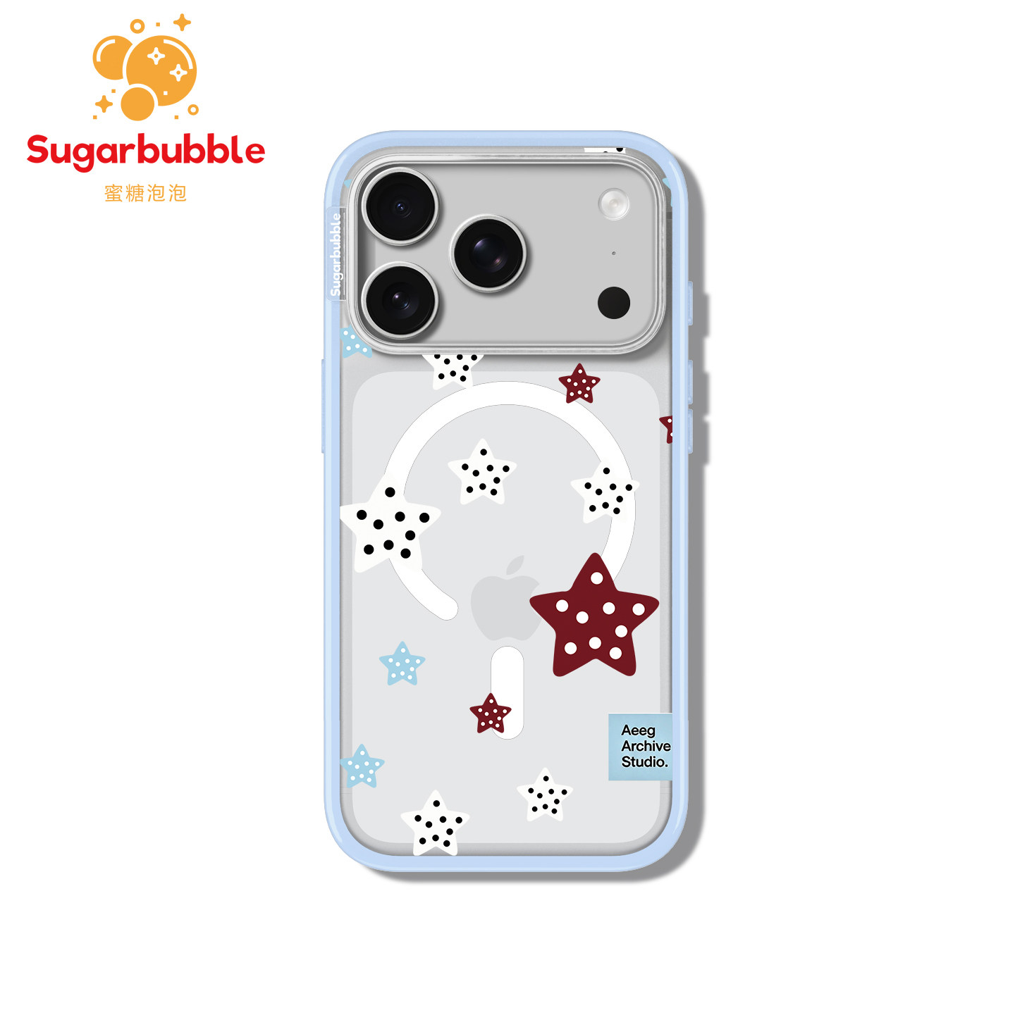 【Sugarbubble】蜜糖泡泡三色波点星星手机壳Magsafe贝贝壳适用于苹果iPhone18promax/17/16/15韩系ins风简约