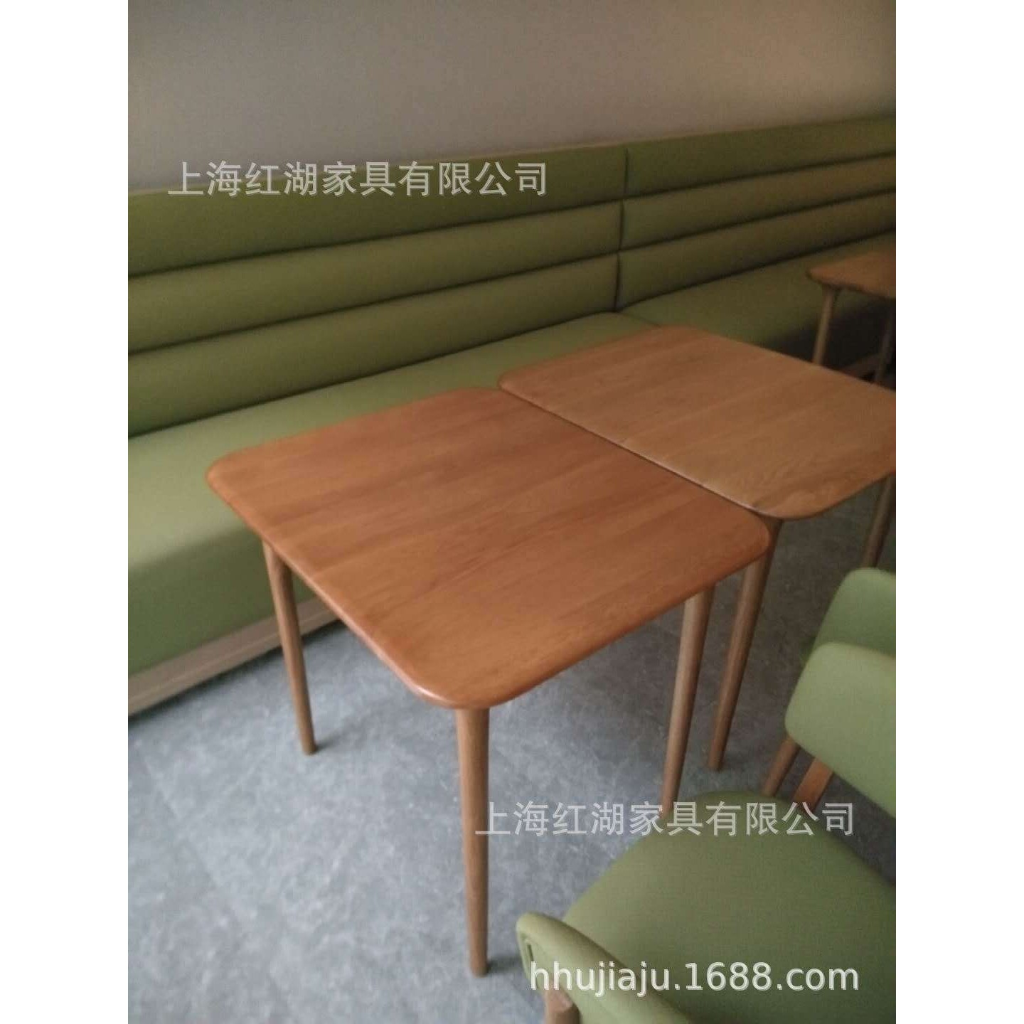 全季酒店家具4.0餐厅实木餐桌 木皮油漆