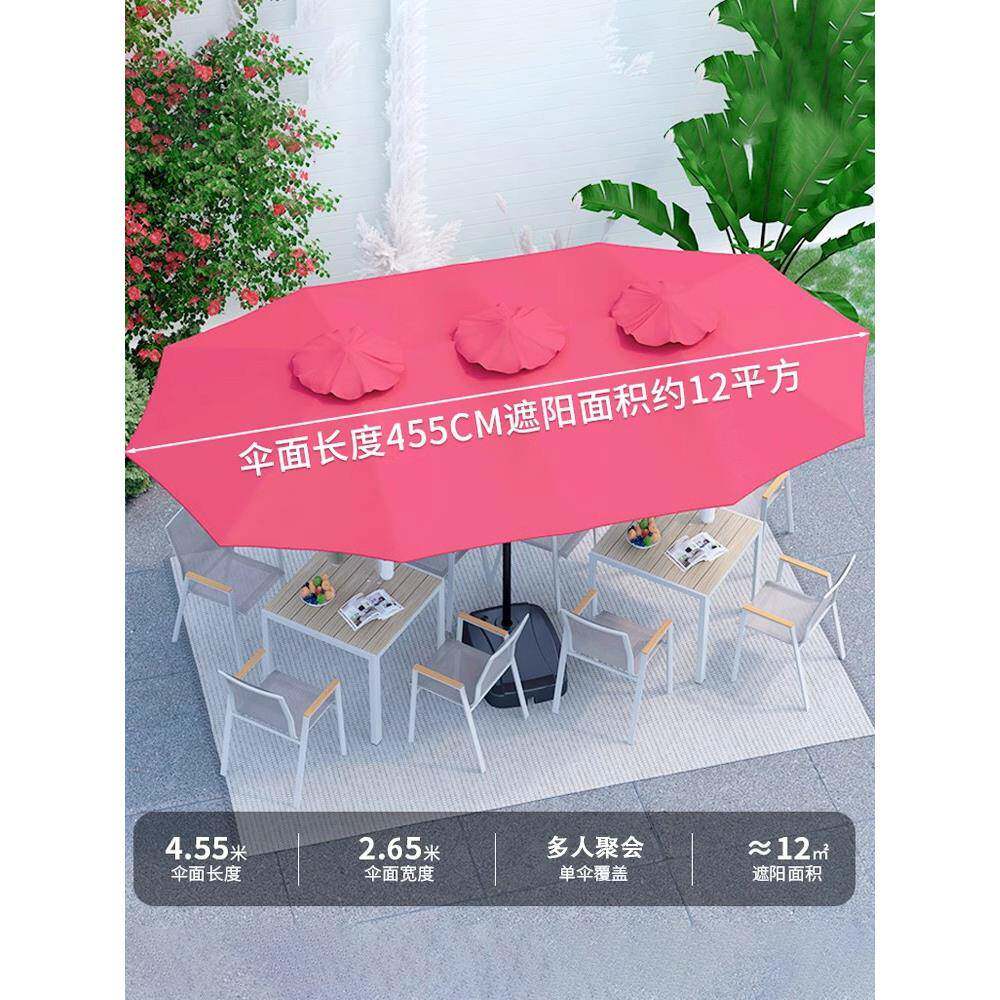 户外阳伞庭院伞方形阳台中柱伞罗遮马M79W8WWQ花园室外遮伞阳伞长