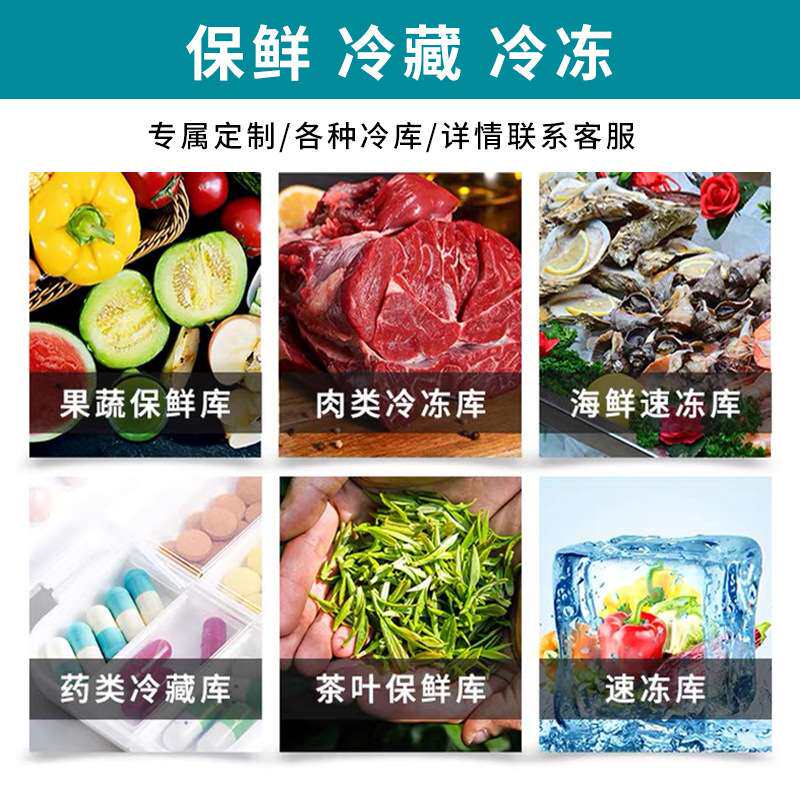 冰立方水果鲜花保鲜冷库全套设备海鲜肉类速冻冷库板移动冷库工程