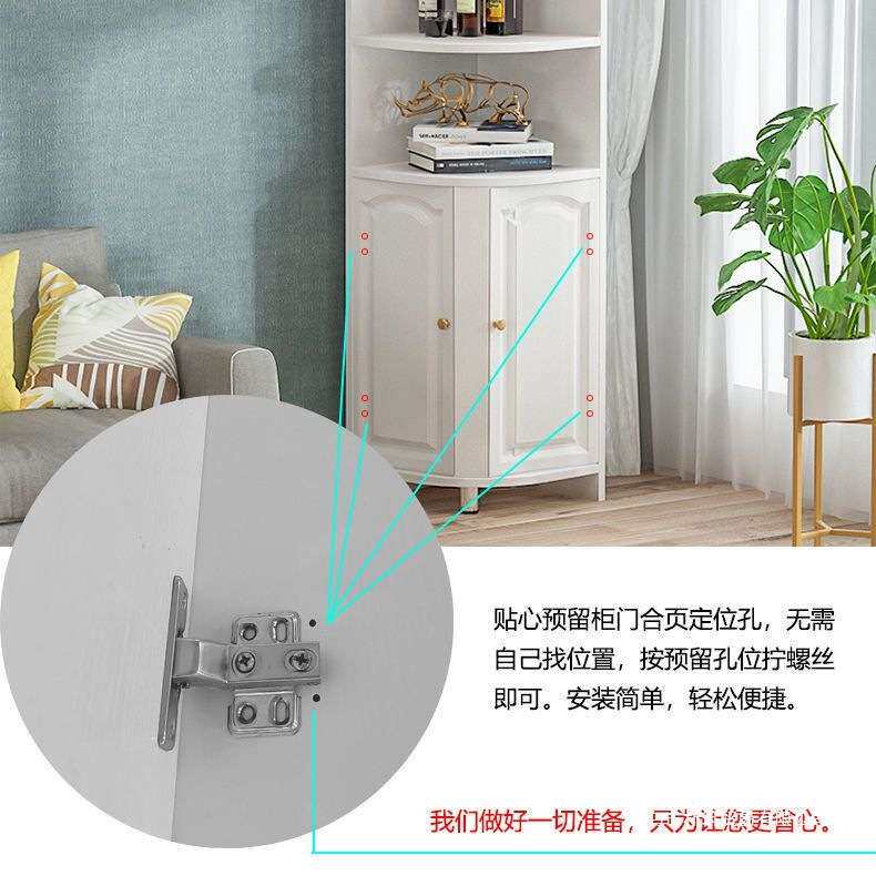欧式角柜墙角柜可现做三角形拐角置物架卧室客厅弧形转角柜收纳柜