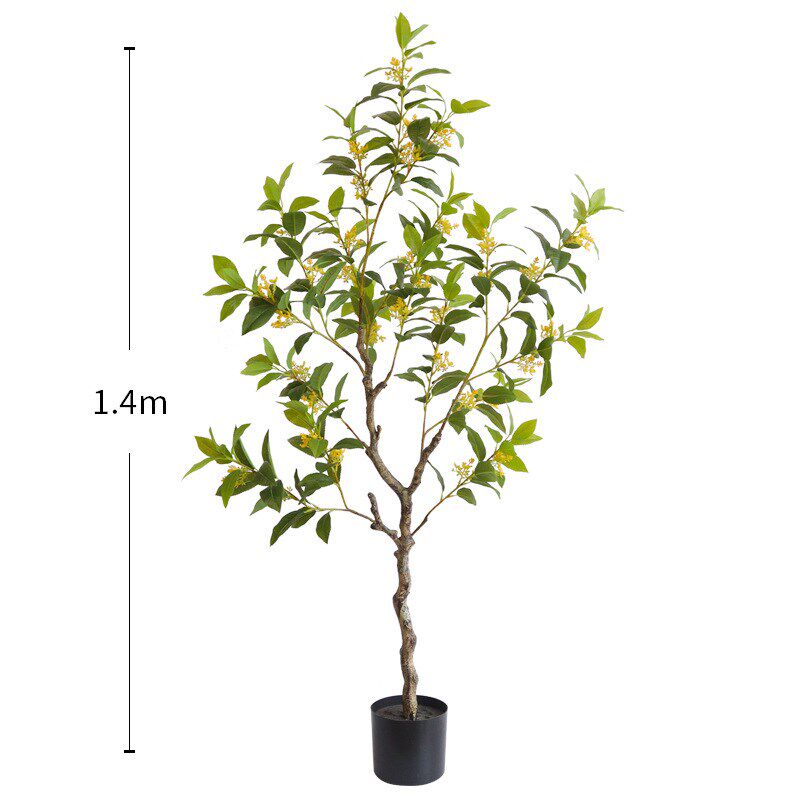 工厂仿生植物室内盆栽居家办公室假树装饰 仿真绿植树桂花树