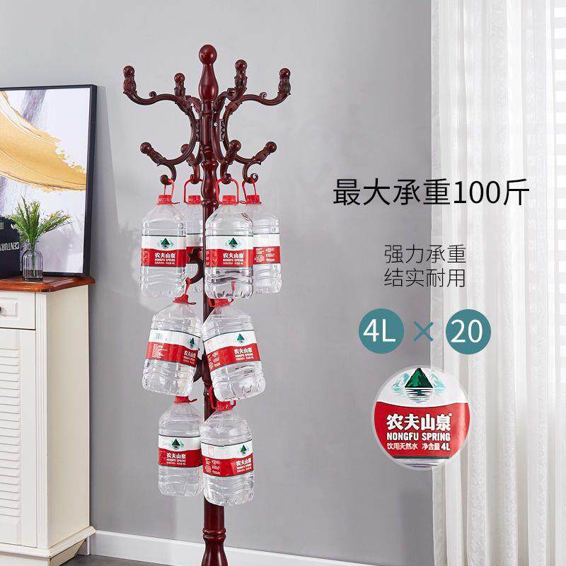 实木衣帽架落地家用客厅木质多功能挂衣服架子门厅室内立式挂衣架