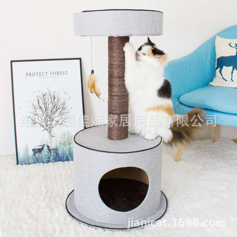 猫爬架猫树猫塔猫窝一体猫抓板猫抓柱猫咪磨爪外贸尾单现货图片