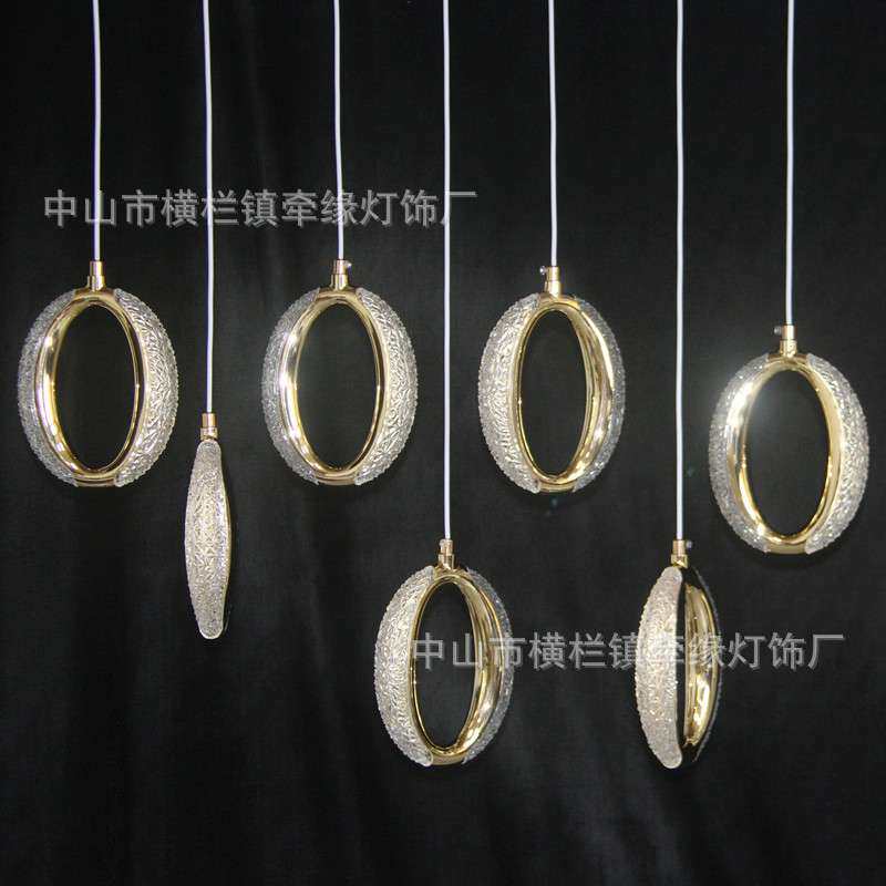 婚庆吊顶装饰灯电镀金色吊环婚礼堂宴会厅酒店舞台商场橱窗美陈灯