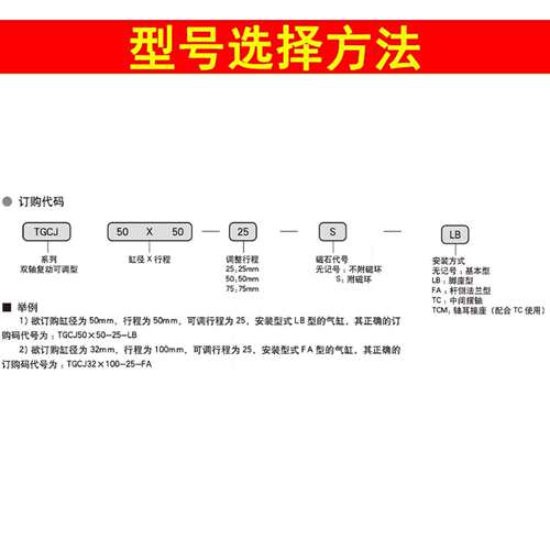 STNC索诺天工标准气缸TGC32/40/50/63/80/100/125X25X50X75X500-S
