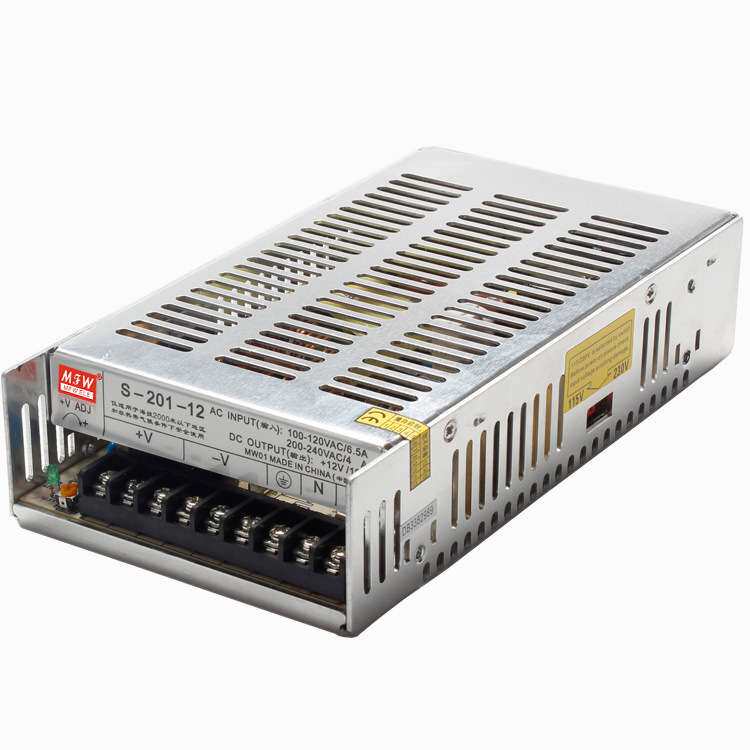 明伟S-201W-24V led广告驱动 数控设备 监控电源12V18A 24V 8.3A