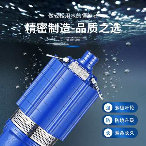 QD多级潜水泵家用220v高扬程抽水泵农用灌溉高压小老鼠水泵清水泵