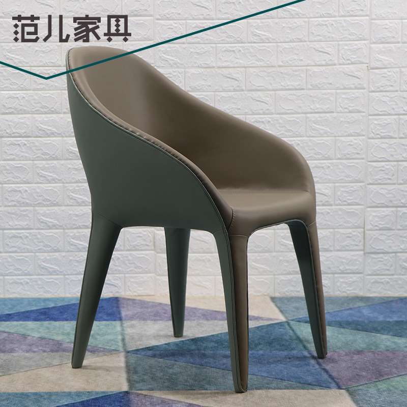 北欧经典设计师托尼斯小扶手椅设计师休闲咖啡厅时尚超纤皮椅