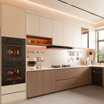 外贸出口橱柜佛山工厂北美木纹厨柜定 制kitchen cabinet橱柜