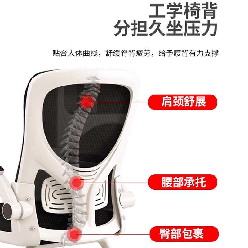电脑椅透气网布舒适家用办公椅扶手可调职员椅办公宿舍电竞学习椅