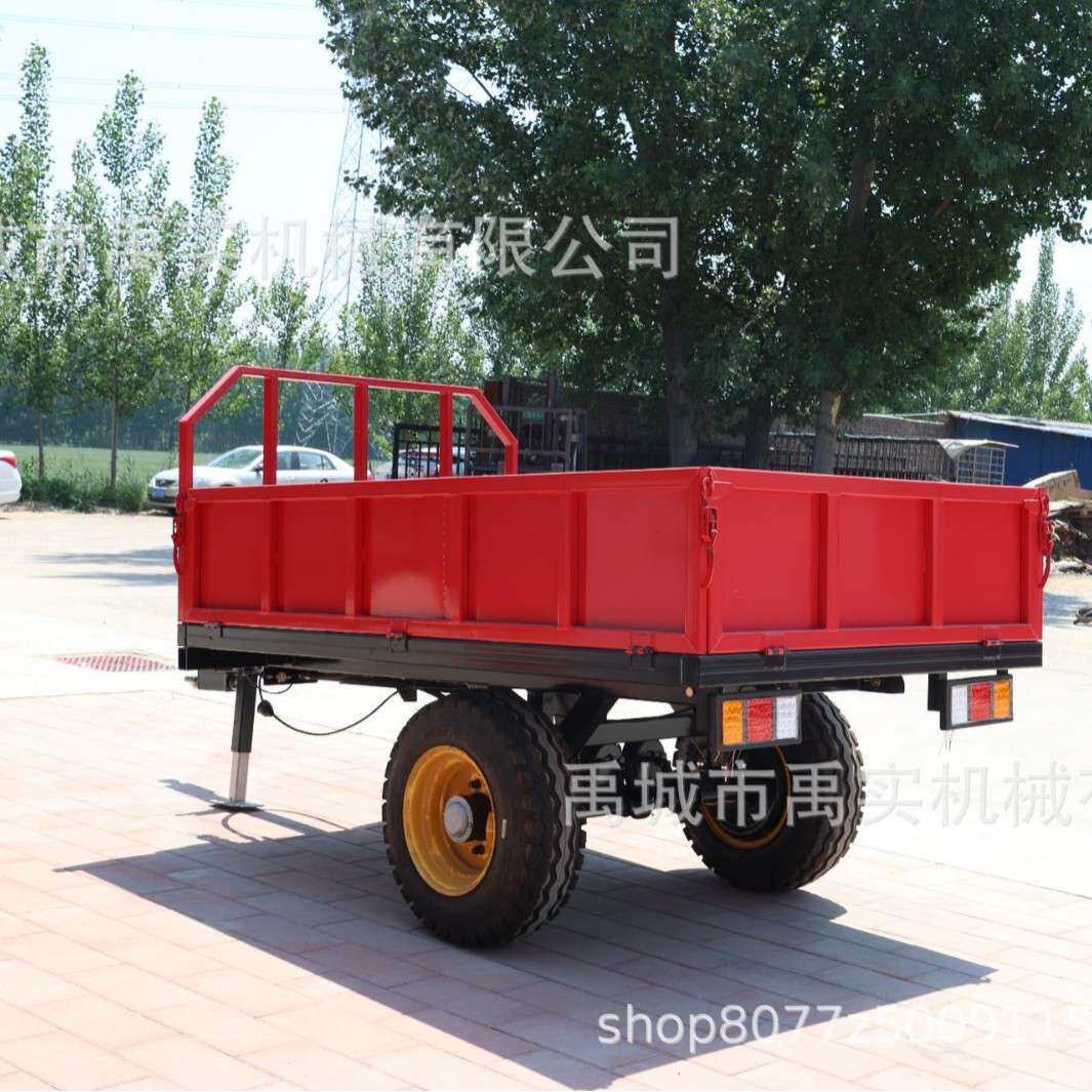 农用拖车拖拉机后牵引自卸车斗玉米小麦运输车斗果园平地丘陵运输