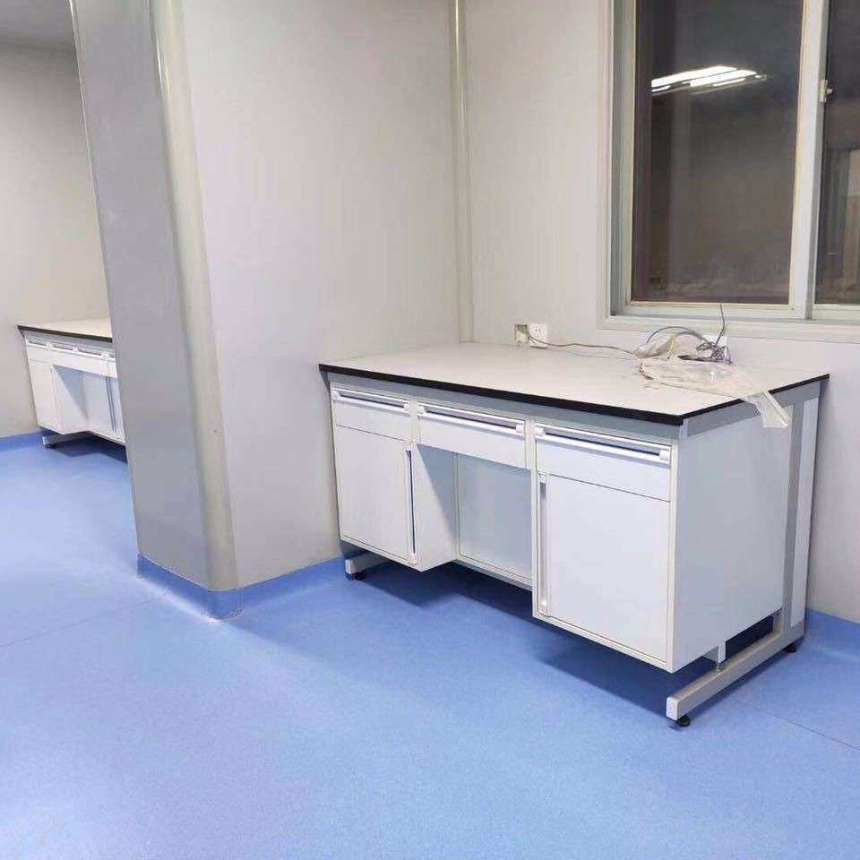 钢木耐酸碱实验桌防腐蚀操作台实芯板台面化验室钢木仪器实验台