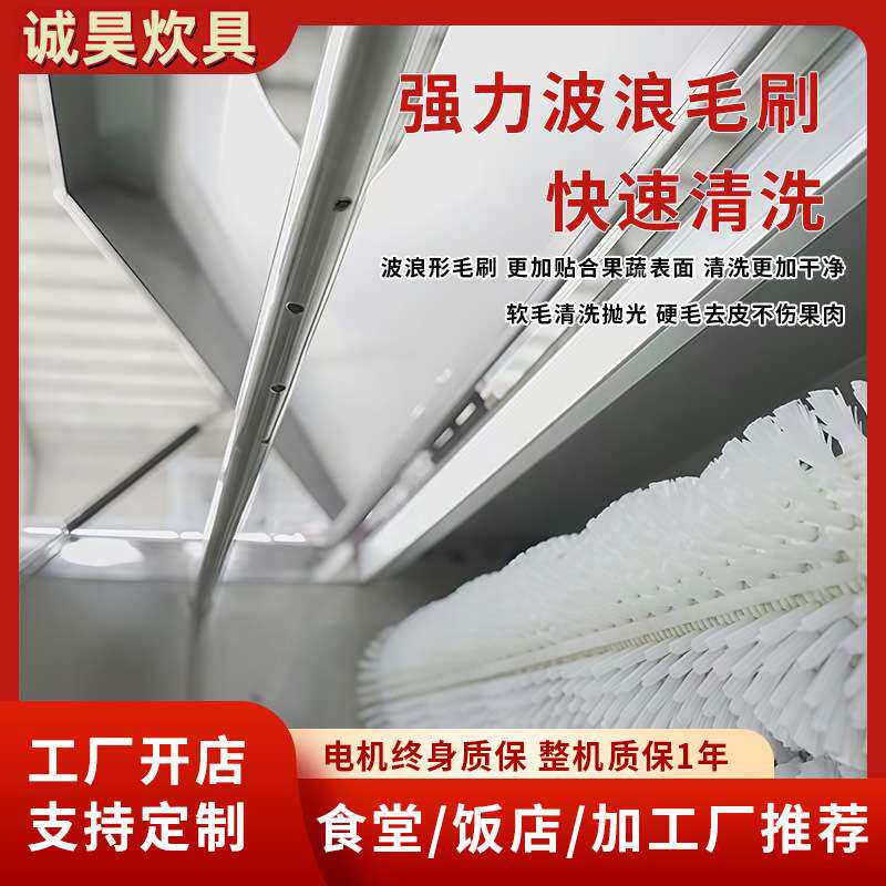 毛辊脱皮机厂家净菜果蔬抛光去泥芋头莲藕脱皮机器毛刷清洗去皮机