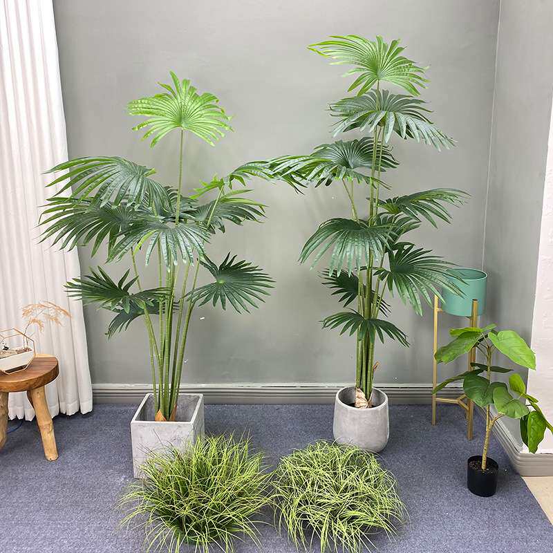 热带仿真植物加州蒲葵树扇葵树落地盆景室内客厅摆件绿植仿真花