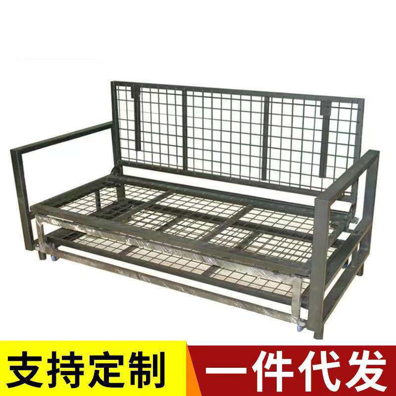 抽屉式沙发床架手动五金伸缩床架铁架折叠床架沙发抽拉床架子收纳