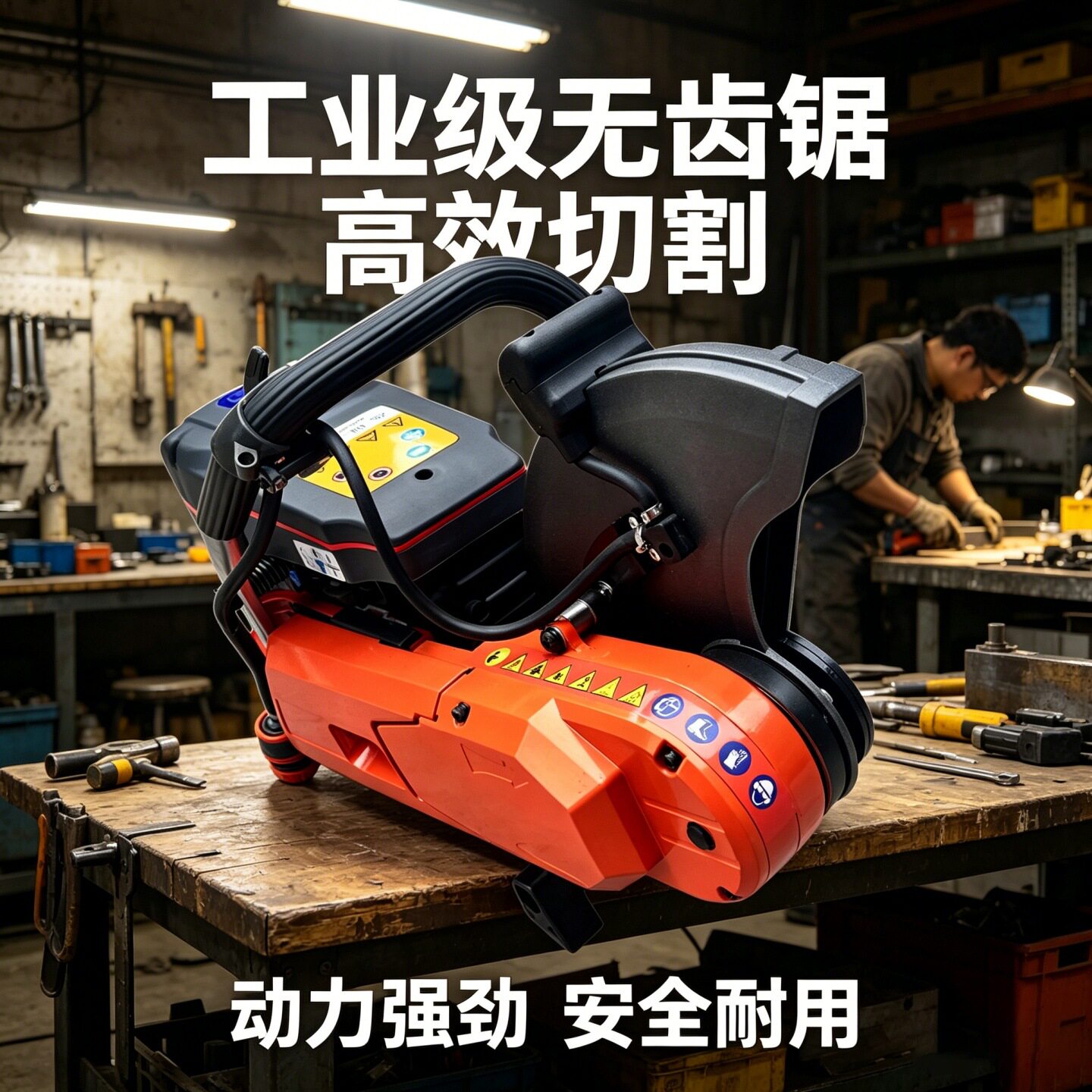 大功率救援破拆水泥混泥土切割锯手提式汽油切割机切铁消防无齿锯