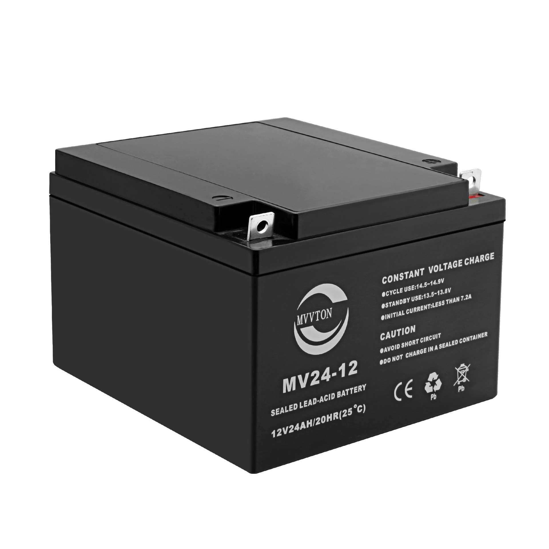 蓄电池应急照明户外太阳能系统充电电瓶铅酸12V24AH大容量