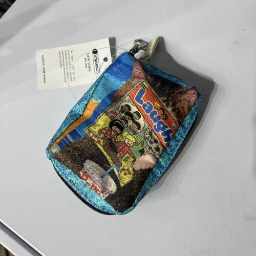 NewNew钥匙包日韩风卡通黑猫可爱印花手拿包青年休闲方形拉链包