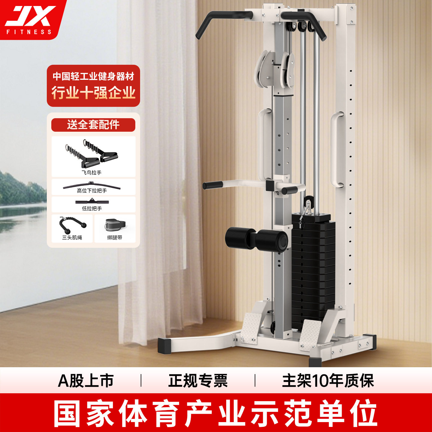 军霞单边飞鸟龙门架家用小型力量健身多功能一体综合训练器引体架