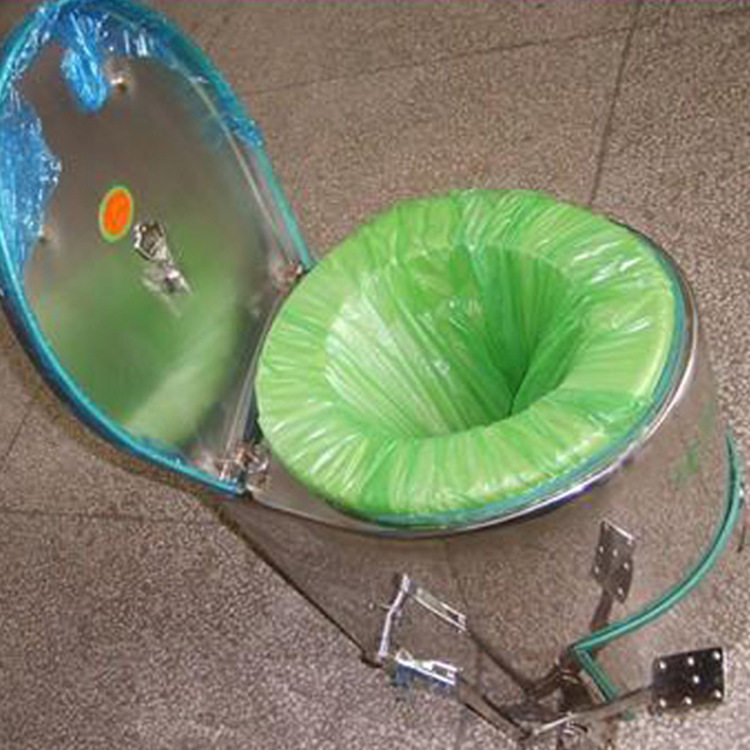 不锈钢打包集便器避难硐室用自动打包式积便器免冲水座便器