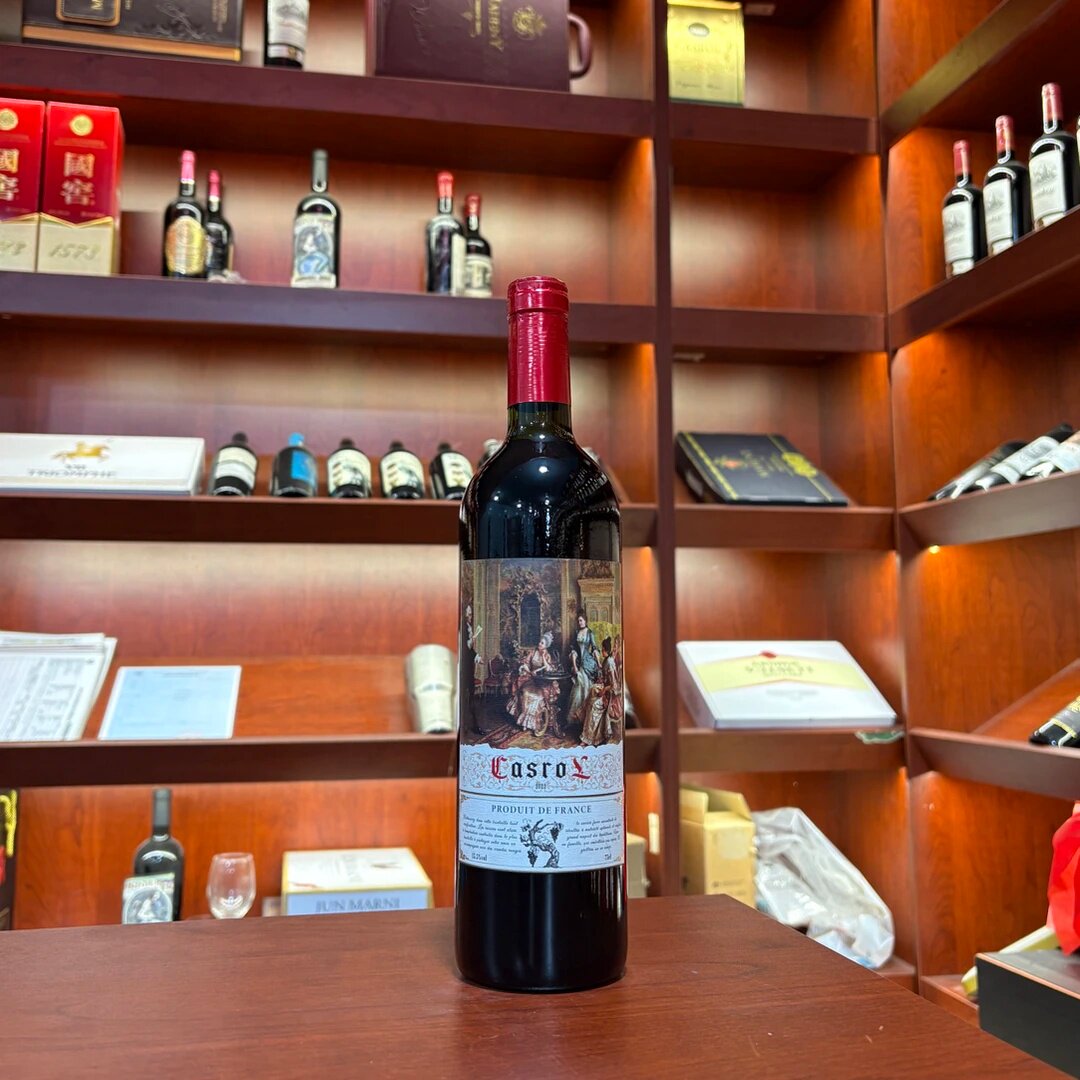 法国原瓶进口卡露百年油画老藤干红葡萄酒15.5度红酒750ml*6瓶