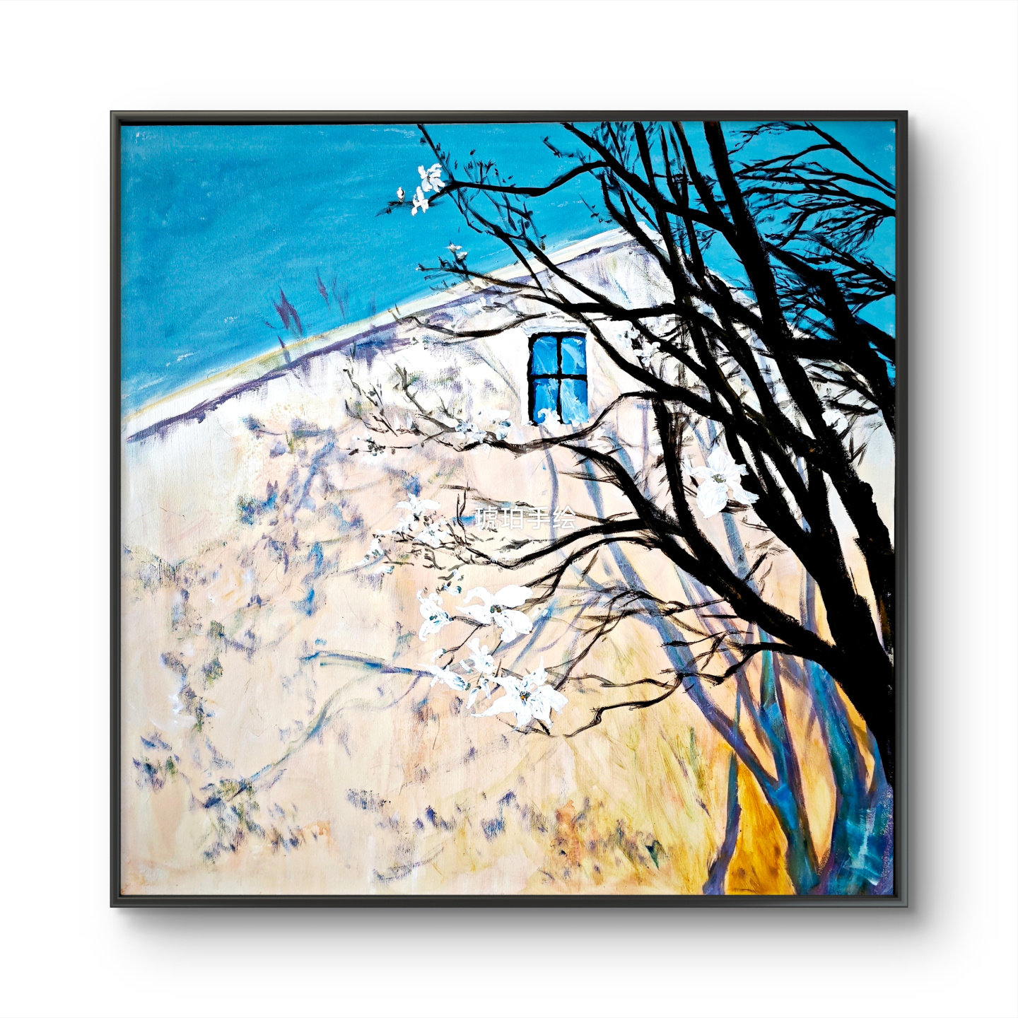 纯手绘油画现代简约抽象客厅装饰画走廊餐馆咖啡厅民宿挂画现货