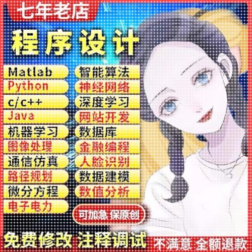 matlab代编Python代编神经网络图像信号处理通信仿真算法优化代码