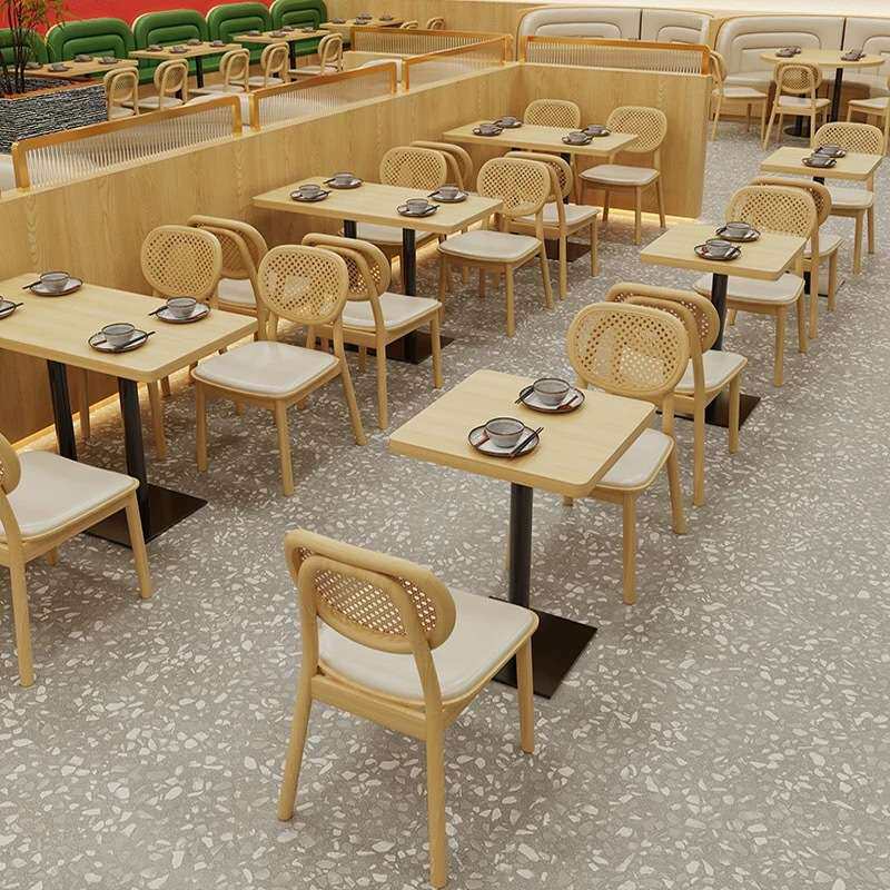 出口东南亚实木咖啡厅餐厅西餐厅桌椅商用餐饮店饭店主题卡座沙发