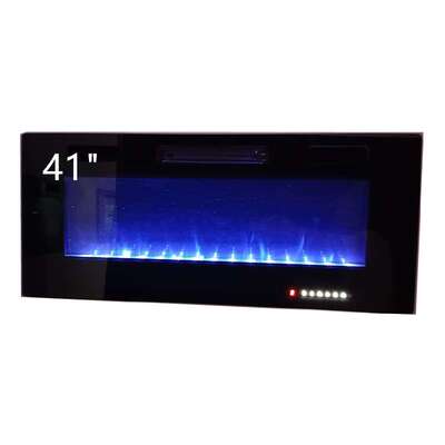 【热销欧美】新品41寸超薄9.8cm厚12种火焰电壁炉取暖器fireplace