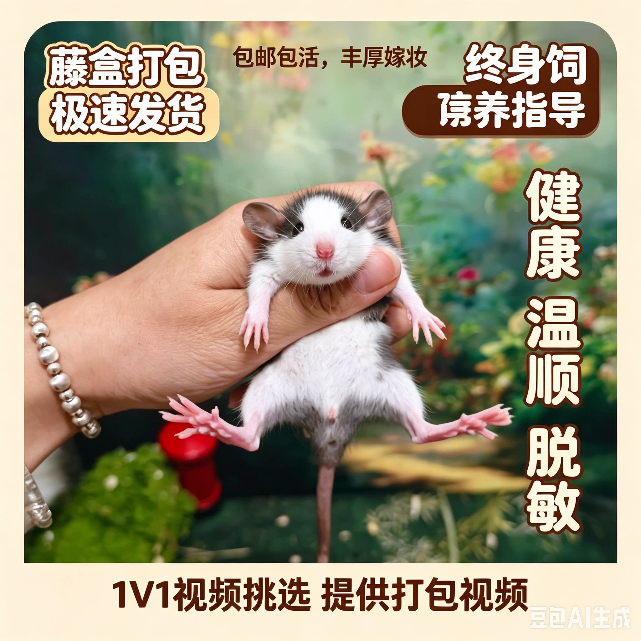 花枝幼崽亲人宿舍活体幼鼠宠物暹仓鼠